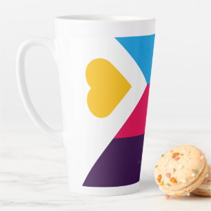 SlipperyJoe's tricolor polyamory pride flag three Latte Mug