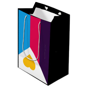 SlipperyJoe's tricolor polyamory pride flag three Medium Gift Bag