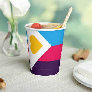 SlipperyJoe's tricolor polyamory pride flag three  Paper Cups