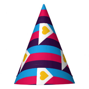 SlipperyJoe's tricolor polyamory pride flag three Party Hat