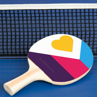 SlipperyJoe's tricolor polyamory pride flag three  Ping Pong Paddle