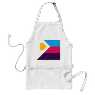 SlipperyJoe's tricolor polyamory pride flag three  Standard Apron