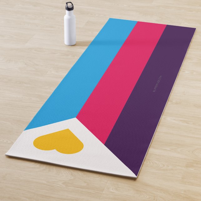 SlipperyJoe's tricolor polyamory pride flag three  Yoga Mat (In Situ)