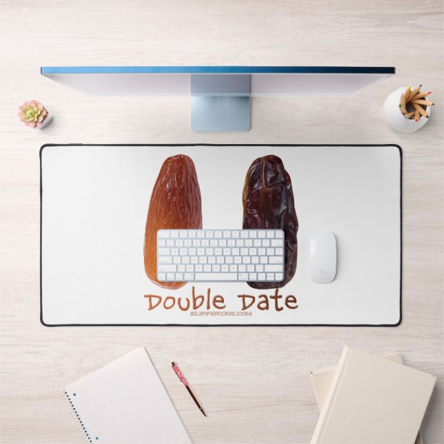 SlipperyJoe's two dates shrivelled wrinkled prunes Desk Mat (Office 1)