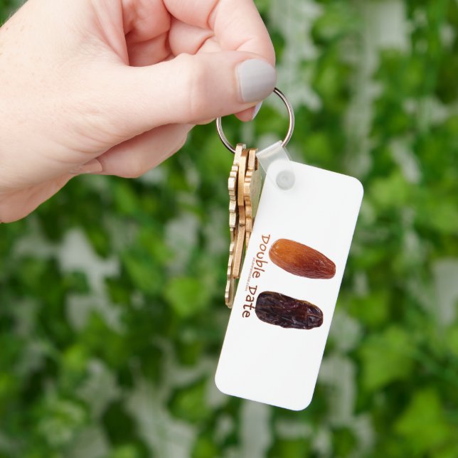 SlipperyJoe's two dates shrivelled wrinkled prunes Key Ring (Hand)