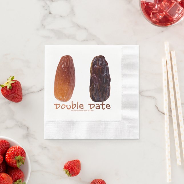 SlipperyJoe's two dates shrivelled wrinkled prunes Napkin (Insitu)