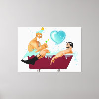 SlipperyJoe's two gay men love cartoon bathtub soa