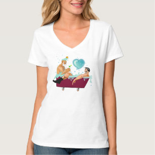 SlipperyJoe's two gay men love cartoon bathtub soa T-Shirt