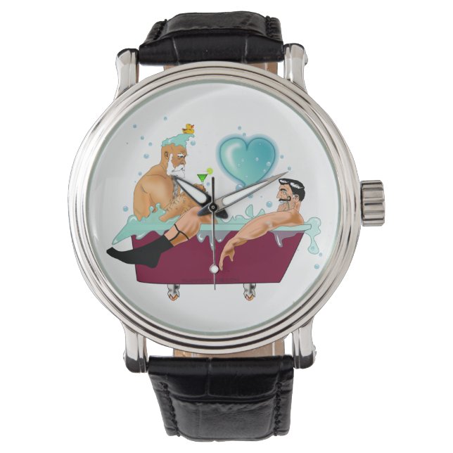 SlipperyJoe's two gay men love cartoon bathtub soa Watch (Front)