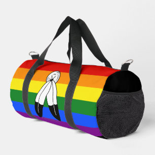 SlipperyJoe's two-spirit pride flag Indigenous sym Duffle Bag