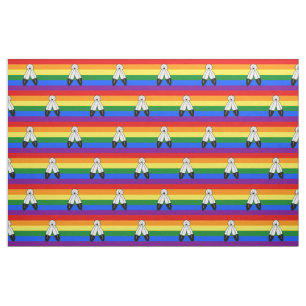SlipperyJoe's two-spirit pride flag Indigenous sym Fabric