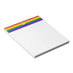 SlipperyJoe's two-spirit pride flag Indigenous sym Notepad