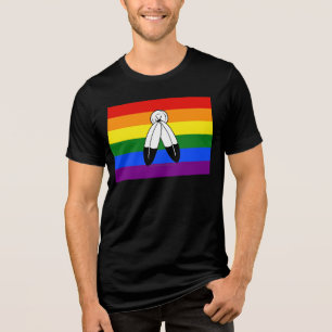SlipperyJoe's two-spirit pride flag Indigenous sym Tri-Blend Shirt