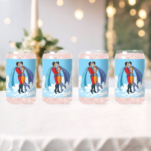Slipperyjoe's two superheroes kissing characters f can glass