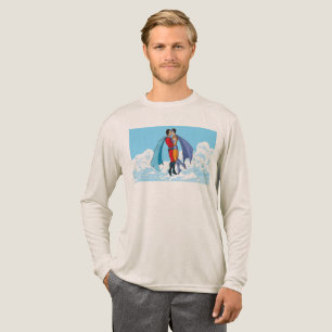 Slipperyjoe's two superheroes kissing characters f Tri-Blend shirt
