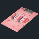 SlipperyJoe's Valentine's Day gifts romantic tone  Clipboard<br><div class="desc">SlipperyJoe's Valentine's Day gifts romantic tone scattered heart shapes expressing love appreciation uplifting inclusive and affectionate tone vibrant celebratory graphic warmth affection soft pink canvas background you are loved text LGBTQIA white letters red outlines shadow artistic three-dimensional standout effect playful 3D-elements bold typography</div>