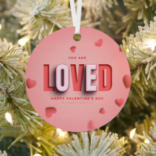 SlipperyJoe's Valentine's Day gifts romantic tone Metal Tree Decoration
