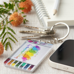 SlipperyJoe's Valentine's Day sentiment LGBTQ+ gay Key Ring