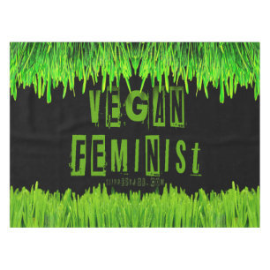 SlipperyJoe's vegan feminist attention-grabbing br Tablecloth