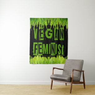 SlipperyJoe's vegan feminist attention-grabbing br Tapestry