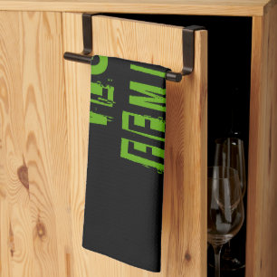 SlipperyJoe's vegan feminist attention-grabbing br Tea Towel