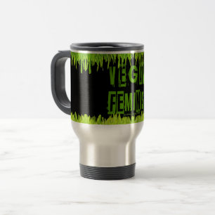 SlipperyJoe's vegan feminist attention-grabbing br Travel Mug