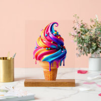 SlipperyJoe's vibrant ice cream cone food classic
