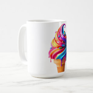 SlipperyJoe's vibrant ice cream cone food classic  Coffee Mug