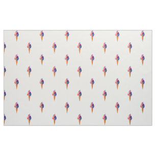 SlipperyJoe's vibrant ice cream cone food classic  Fabric