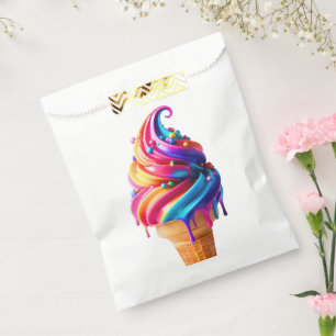 SlipperyJoe's vibrant ice cream cone food classic Favour Bags