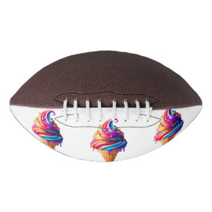SlipperyJoe's vibrant ice cream cone food classic  Football