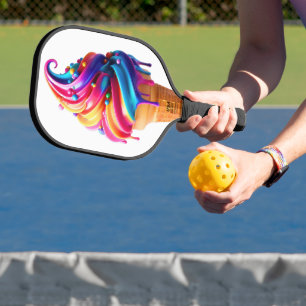 SlipperyJoe's vibrant ice cream cone food classic Pickleball Paddle