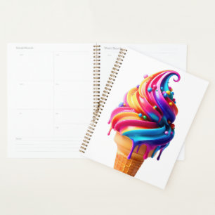 SlipperyJoe's vibrant ice cream cone food classic Planner