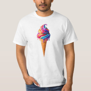 SlipperyJoe's vibrant ice cream cone food classic  T-Shirt