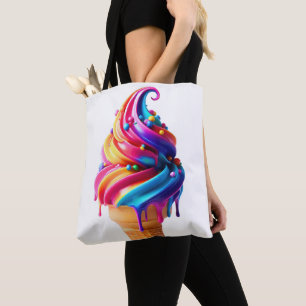 SlipperyJoe's vibrant ice cream cone food classic Tote Bag