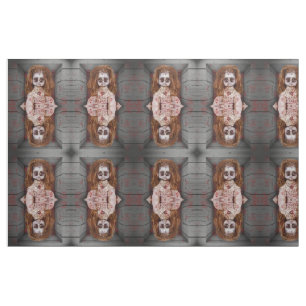 SlipperyJoe's vintage haunted porcelain doll creep Fabric