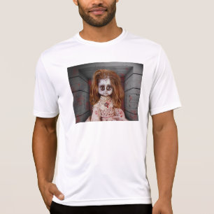 SlipperyJoe's vintage haunted porcelain doll creep T-Shirt