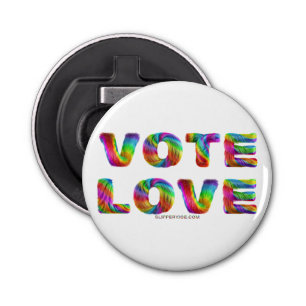 SlipperyJoe's vote love equality gay pride gifts L Bottle Opener