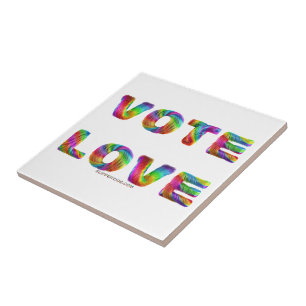 SlipperyJoe's vote love equality gay pride gifts L Tile