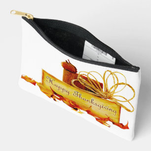 SlipperyJoe's warm festive Thanksgiving vibe rusti Accessory Pouch