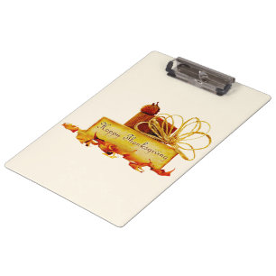 SlipperyJoe's warm festive Thanksgiving vibe rusti Clipboard