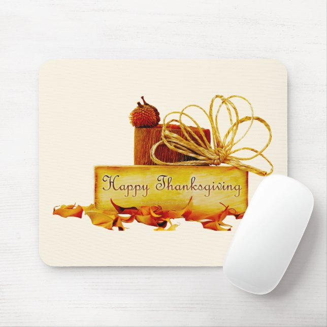 SlipperyJoe's warm festive Thanksgiving vibe rusti Mouse Pad (With Mouse)