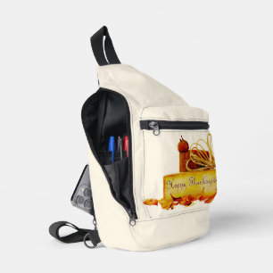 SlipperyJoe's warm festive Thanksgiving vibe rusti Sling Bag