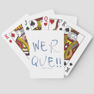 SlipperyJoe's werque word handwritten saying phras Playing Cards
