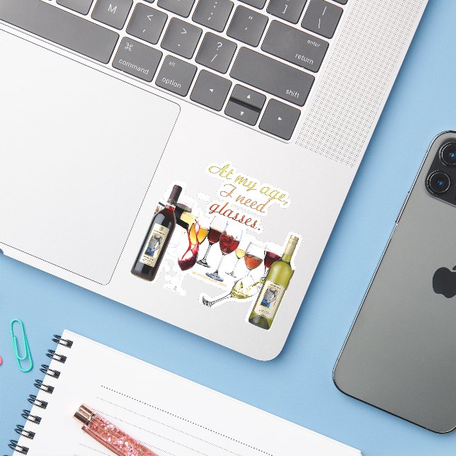 SlipperyJoe's wine drinkware cheeky pun red white  (Laptop w/ iPhone)