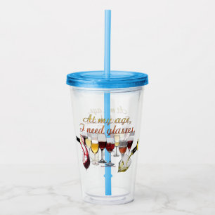 SlipperyJoe's wine drinkware cheeky pun red white  Acrylic Tumbler