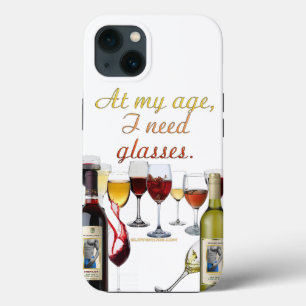 SlipperyJoe's wine drinkware cheeky pun red white iPhone 13 Case