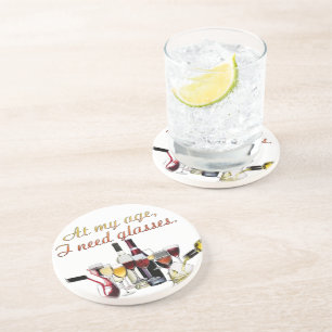 SlipperyJoe's wine drinkware cheeky pun red white  Coaster