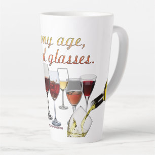 SlipperyJoe's wine drinkware cheeky pun red white  Latte Mug