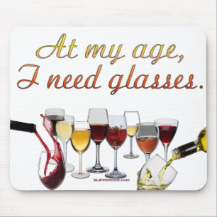 SlipperyJoe's wine drinkware cheeky pun red white  Mouse Pad